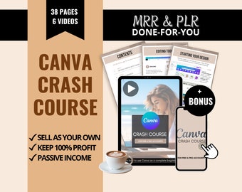 Canva Crash Course: Video Tutorials, MRR + Etsy Mockups
