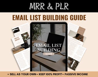 Email List Building Guide: MRR & PLR Handbook (Canva Editable)