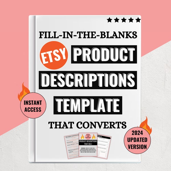 How To Write Product Descriptions For Etsy Listing Product Descriptions Template That Converts, Product Description Writing Help Cheatsheet