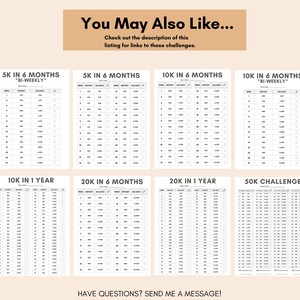 20000 Savings Challenge 20k in 6 Months Challenge Savings Tracker 26 ...