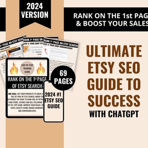 Etsy SEO Guide 2024: Rank on First Page, Shop Success (Digital Download)