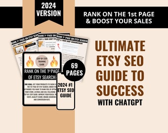 Etsy SEO Guide 2024: Rank on First Page, Shop Success (Digital Download)