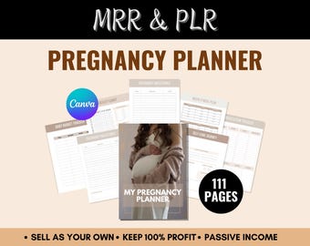 Pregnancy Planner With Master Resell Rights, Pregnancy Canva Templates, Pregnancy Gift, Printable Pregnancy Planner, Mom To Be Planner, MRR