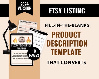 Etsy Listing Product Description Template: SEO Cheat Sheet