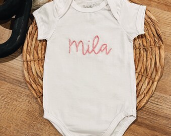Custom Hand Embroidered Baby Bodysuit | Baby Gift | Baby Shower