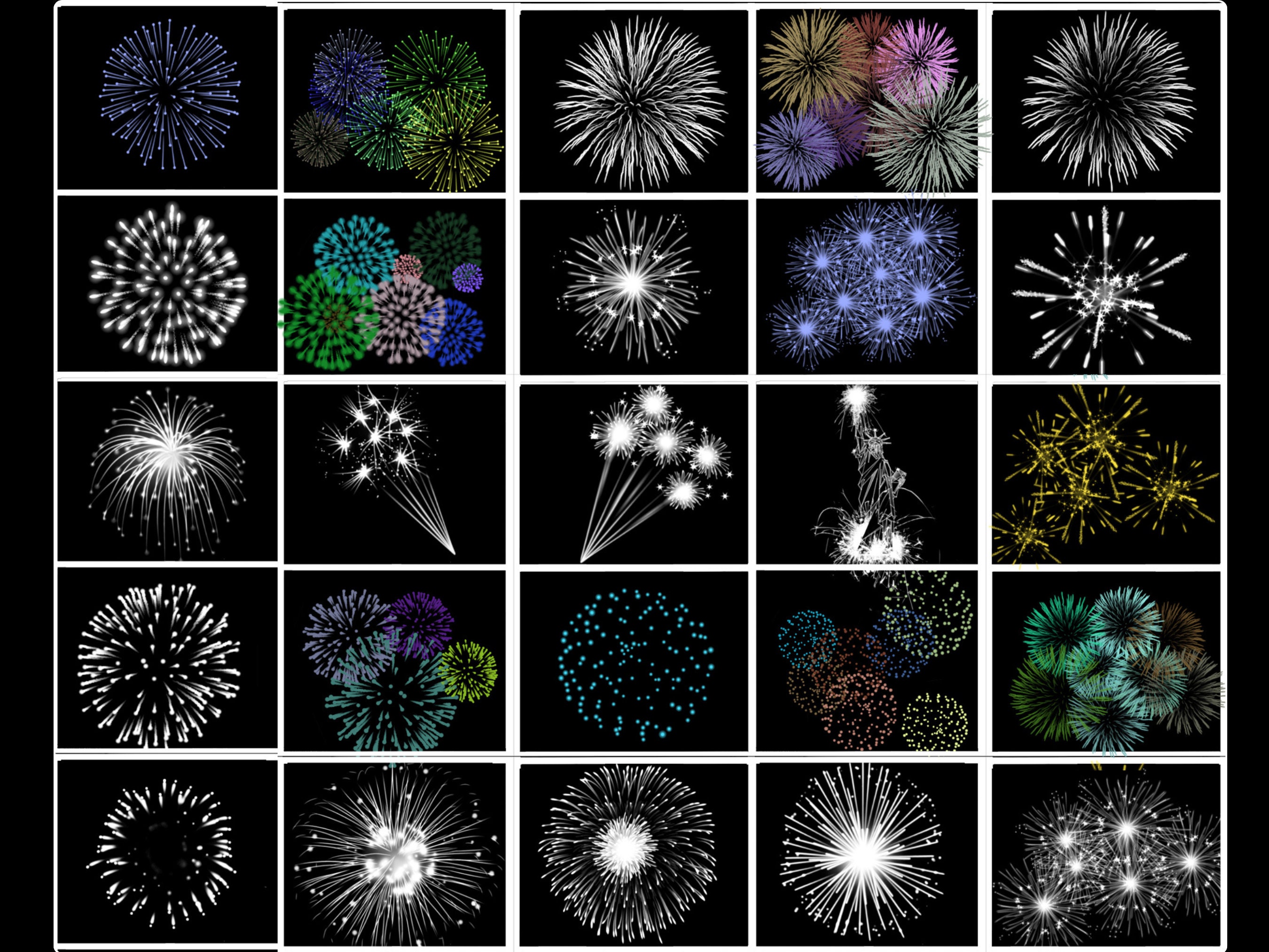 Firework Photo Overlays: Artful PNG Effects for Photoshop (digital ...