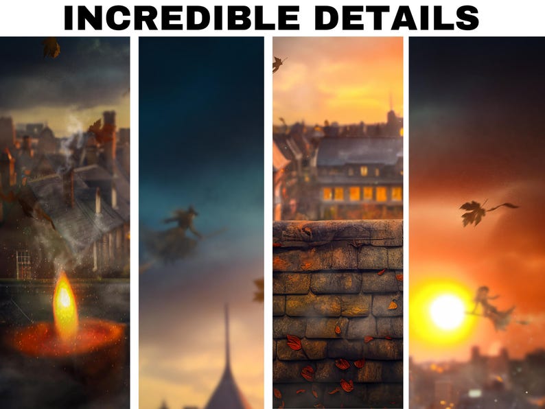 Witchy Background Composite Digital Backdrop Halloween