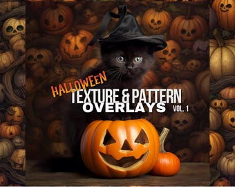 Paquete de superposiciones de texturas de Halloween: Efectos espeluznantes de Photoshop (descarga digital)