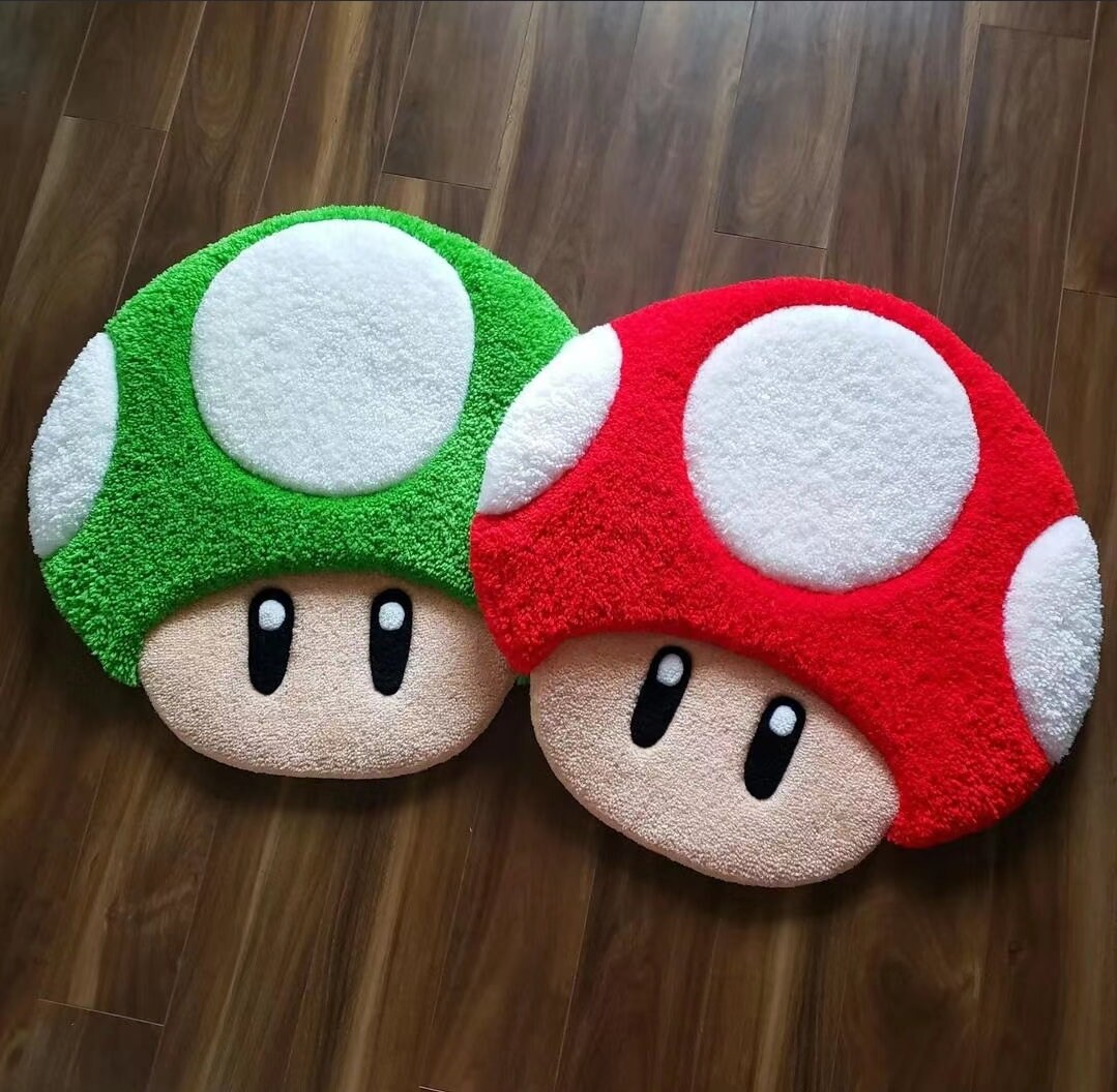 Cute Funny Mushroom Tufted Carpet Detailed Design Video Game Rug - Etsy