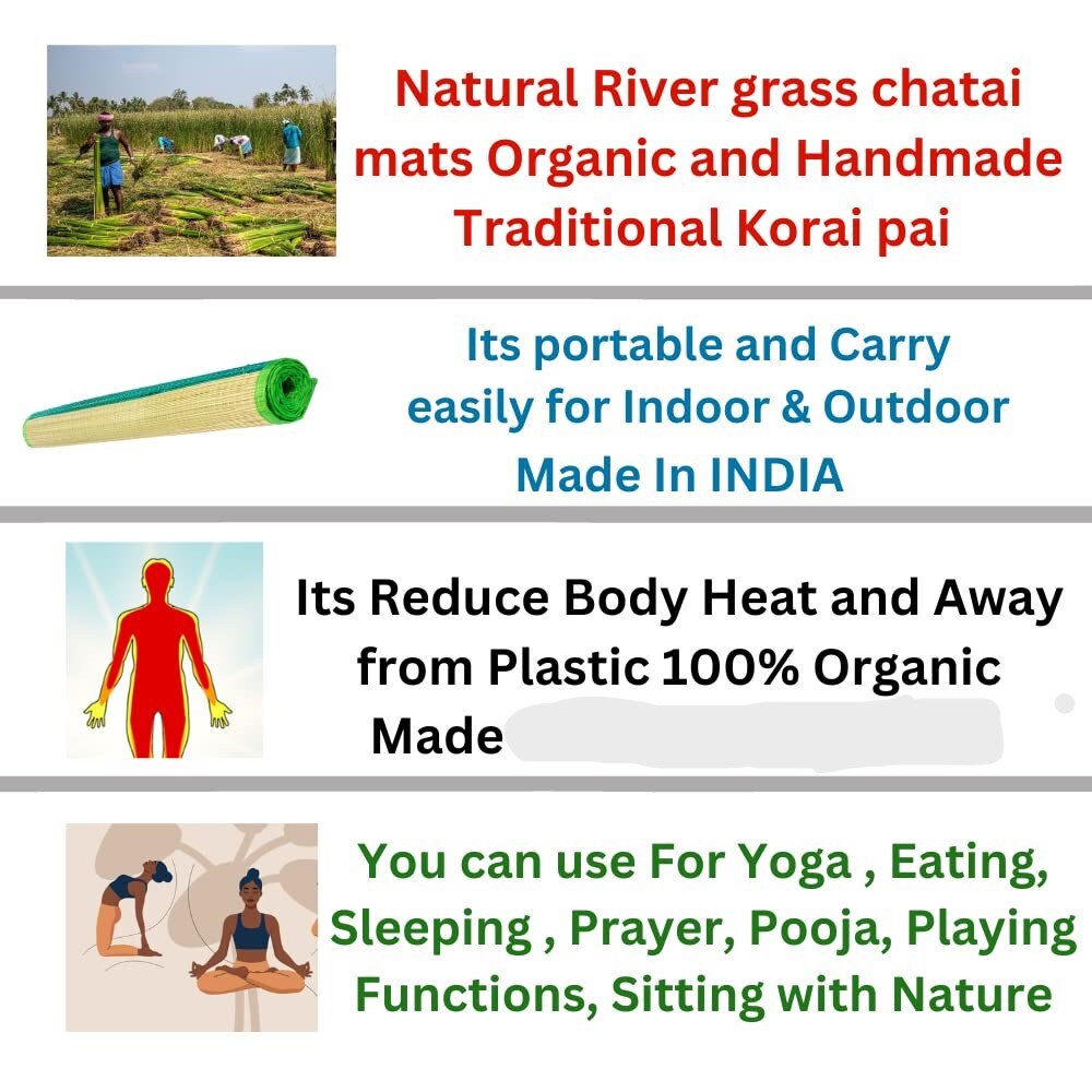 Natural Handmade Kusha Grass Mat Office Nap Matnatural Sleep Etsy