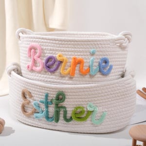 Personalisierte handgemachte Korb | Osternest Geschenk | Baby Geschenk | Baby-Dusche-Geschenk | Babykorb | Spielzeug Organizer | Baby-Dusche-Andenken