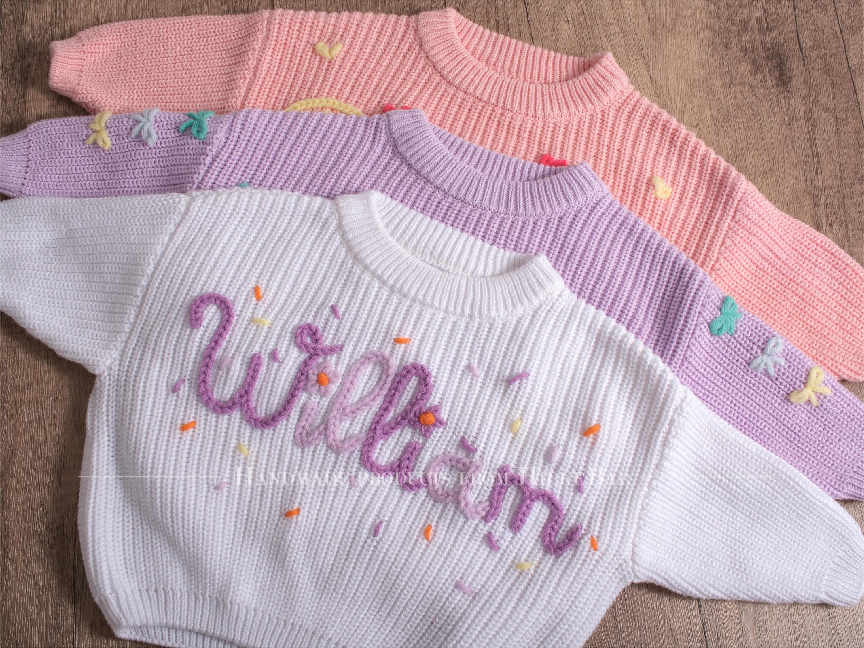 Cherished Custom Baby Sweaters: Personalize Their Name with Exquisite Embroidery