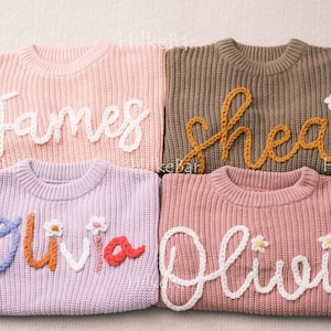 Cherished Custom Baby Sweaters: Personalize Their Name with Exquisite Embroidery