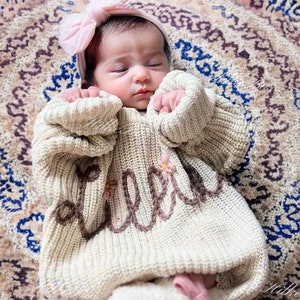 Cherished Custom Baby Sweaters: Personalize Their Name with Exquisite Embroidery