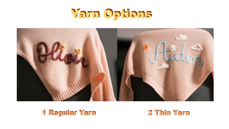 Handgefertigte personalisierte Namensdecke Bringen Sie Wärme und Stil zu Ihrem Baby, geeignet für Babypartys. Bild 7