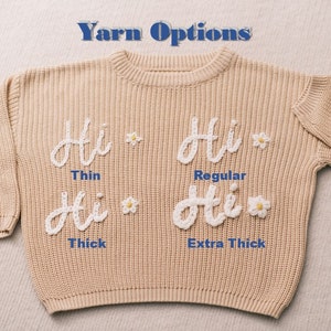 Personalized Baby Girl's Sweater with Hand-Embroidered Name and Monogram A Heartwarming Christmas Gift from Aunt Bild 8