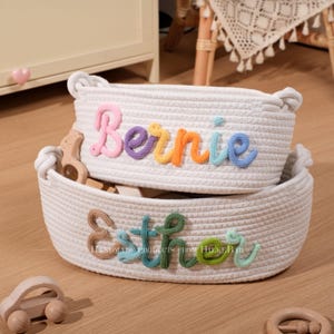 Personalisierte handgemachte Korb | Baby Geschenk | Baby-Dusche-Geschenk | Osternest | Babykorb | Spielzeug Organizer
