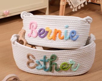 Personalized Handmade Basket | Baby Gift | Baby Shower Gift | Easter Basket | Baby Basket | Toy Organizer