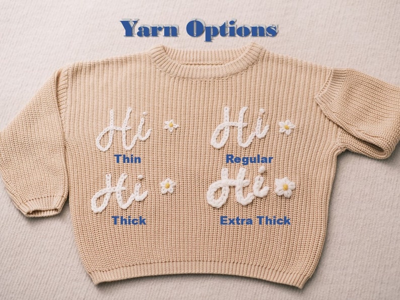 Preciosos suéteres personalizados para bebés: personalice su nombre con exquisitos bordados imagen 8