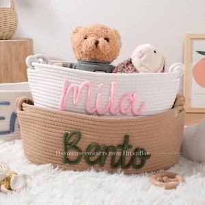 Personalisierte handgemachte Korb | Baby Geschenk | Osternest | Spielzeug Organizer | Geschenkkorb