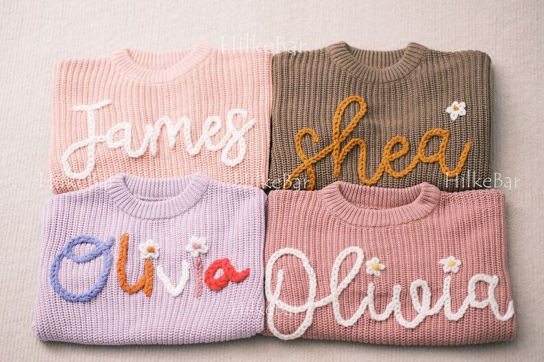 Cherished Custom Baby Sweaters: Personalize Their Name with Exquisite Embroidery zdjęcie 3