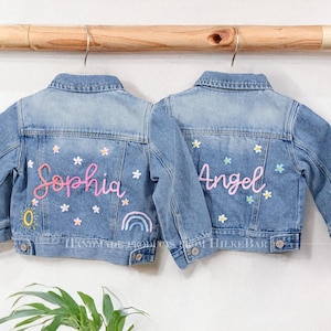 Custom Denim Jacket for Babies and Toddlers – Personalized Name Jean Jacket, Perfect for Baby Showers or Birthday Gifts