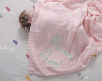 Coperta con nome personalizzata realizzata a mano: dona calore e stile al tuo bambino, adatta per i baby shower.