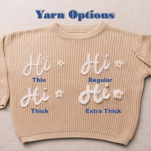 Personalized Baby Girl's Sweater with Hand-Embroidered Name and Monogram A Heartwarming Christmas Gift from Aunt zdjęcie 8