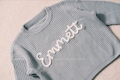Personalized Baby Girl's Sweater with Hand-Embroidered Name and Monogram - A Heartwarming Christmas Gift from Aunt product logo