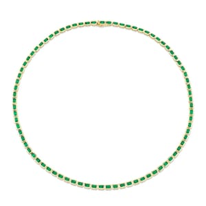 Emerald Bezel Tennis Necklace in Gold family Necklace For Mom, Grandma Gift, Initial Necklace, pregnancy gift, 14k Emerald Tennis Necklace