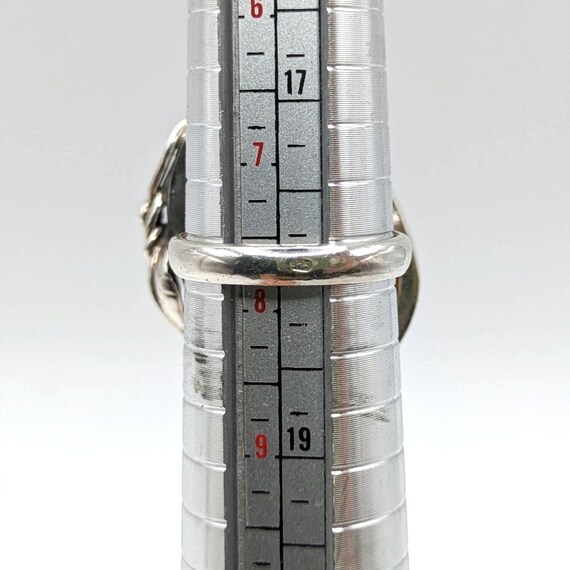 Statement amber sterling vintage ring, mineral in… - image 10