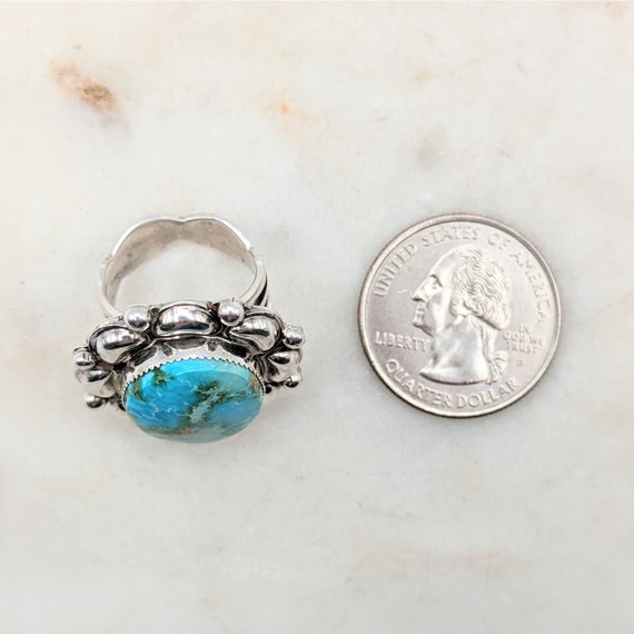 Tom Lewis Navajo Sterling ring set with a gorgeou… - image 8