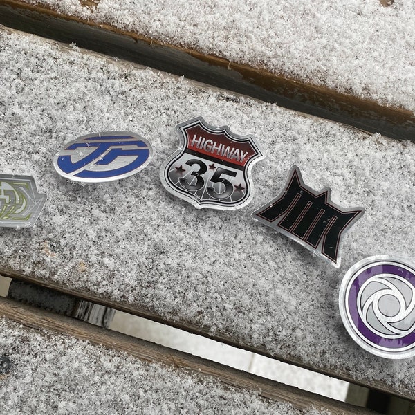 Hot Wheels Acceleracers Team Logo Stickers—Teku, Metal Maniacs, Drones, Silencerz, Highway 35