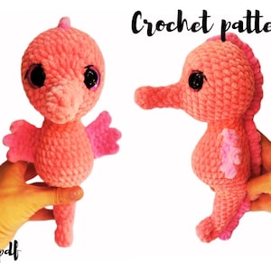 Seahorse crochet pattern/ Amigurumi sea creatures tutorial/ Stuffed sea animals crochet pattern/ English pattern amigurumi pdf