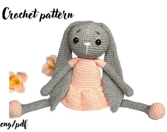Patrón de crochet: Conejita Bailarina Amigurumi (PDF)