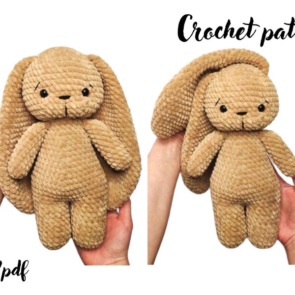 Haakpatroon konijn, Amigurumi paaspluche konijn tutorial, haakpatroon konijn, Engels patroon amigurumi pdf