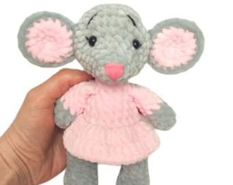 Crochet Doll Mouse Pattern, Amigurumi Stuffed Animal (PDF Pattern)