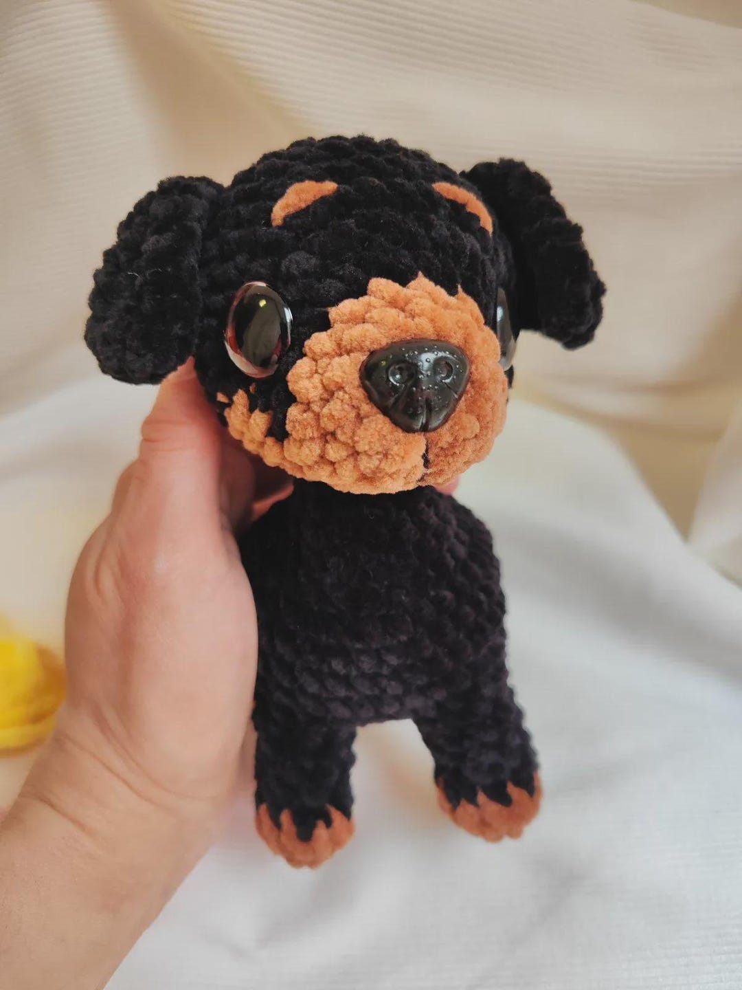 Rottweiler Dog Crochet Pattern. Amigurumi Tutorial Little Puppy. - Etsy