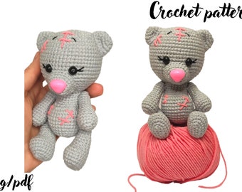 Amigurumi pattern teddy bear/ Crochet pattern teddy bear/ English pattern amigurumi pdf