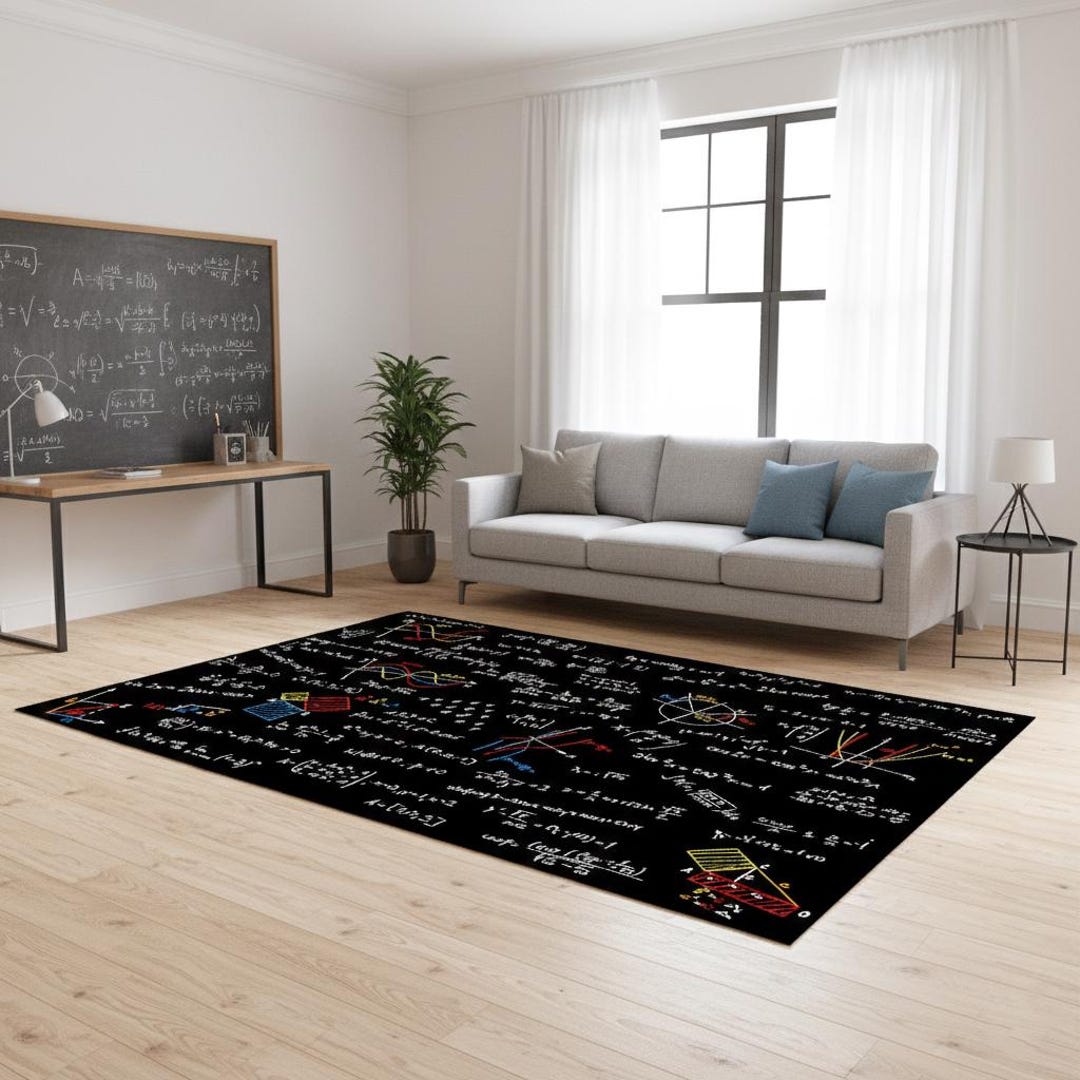 Math Equations Rug: Silky Soft, Modern Decor - Etsy
