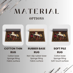 a white horse rug with three different colors