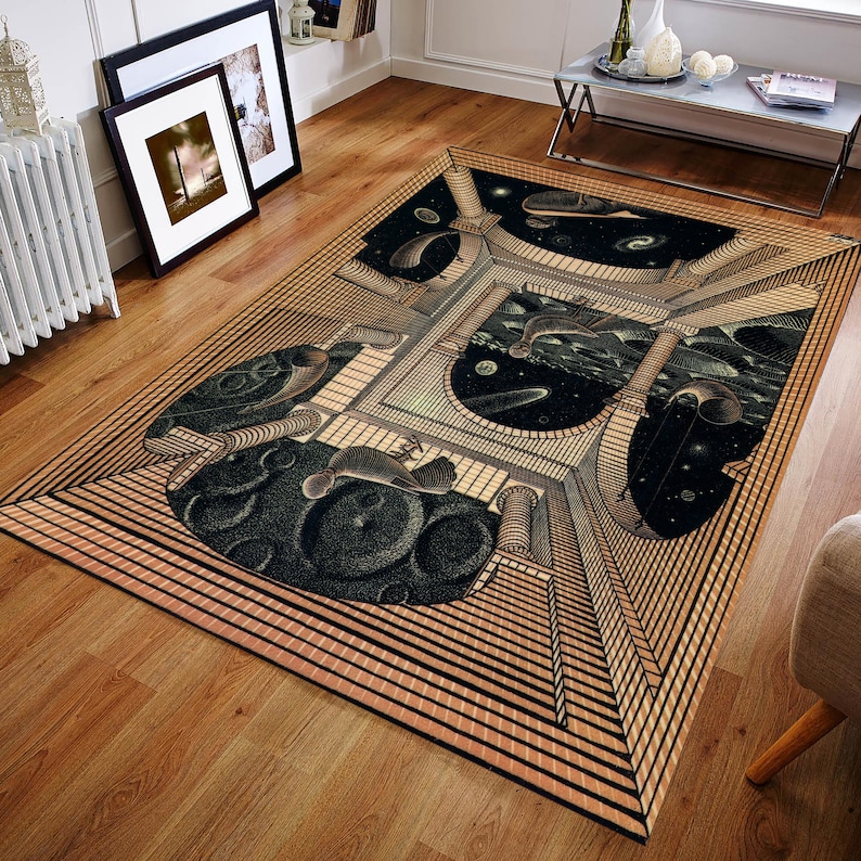 Optical Illusion Rug, Optical Illusion Carpet, Vortex Rug, 3D Illusion
