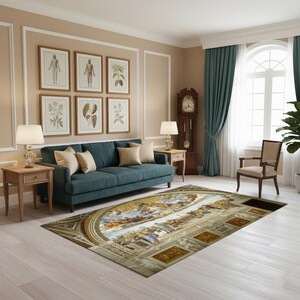 Ancient Mythic Wall Art – Semitic-Inspired Spiritual Canvas with Sacred Symbolic Design
