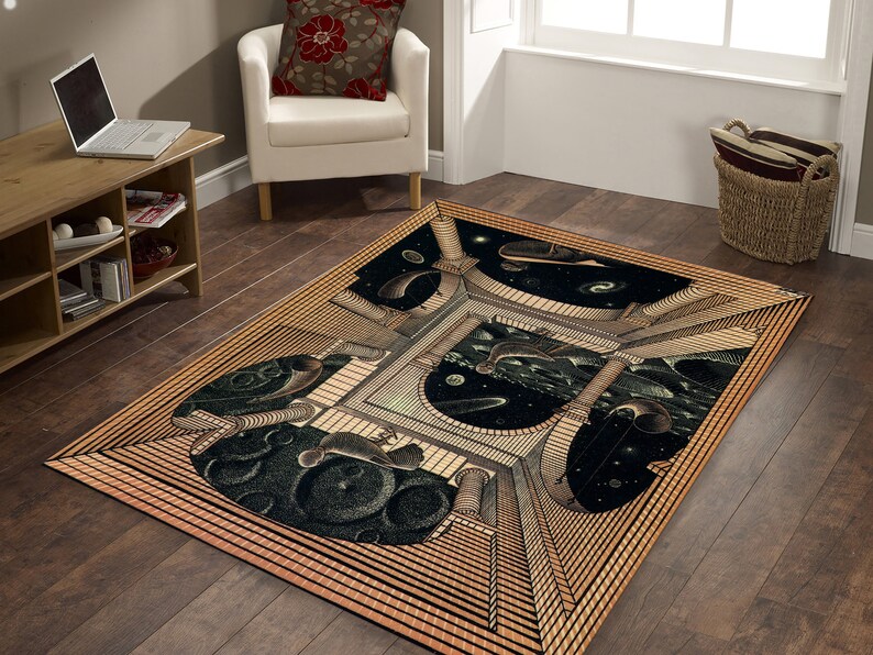 Optical Illusion Rug, Optical Illusion Carpet, Vortex Rug, 3D Illusion