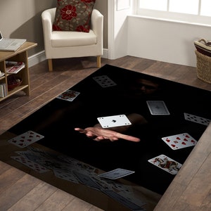 Creative Poker Red Hearts Carpet Queen King Area Rug Rectangle Bathroom  Bedroom Doormat Fluffy Living Room Floor Mat Soft Pad