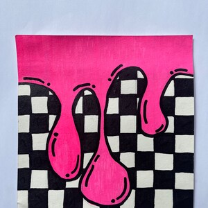 Handgetekend funky kunsttekeningdecor afbeelding 1