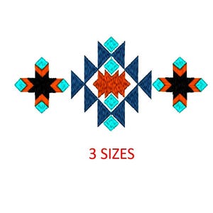 Southwest Embroidery Design: Geometric Decorative Pattern (Digital Download)