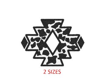 Cow Print Western Embroidery Design: Digital File (DST, EXP, PES formats