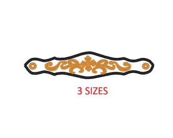 Western Floral Bracelet Embroidery Design (Digital File)