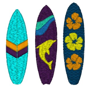 Surfboards Embroidery Design: Summer Beach Theme (Digital Download)